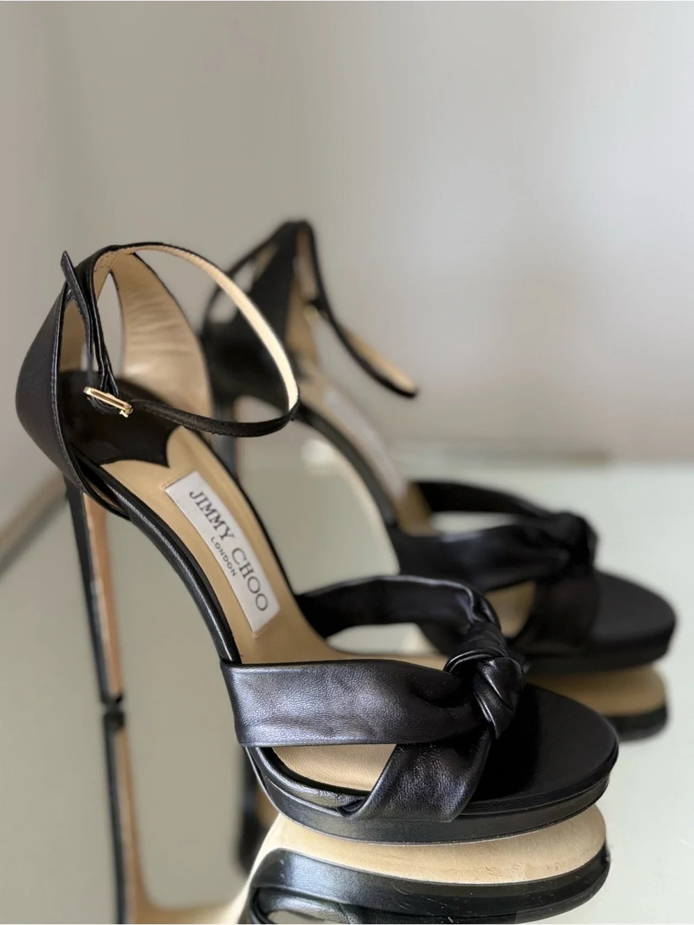 New Jimmy Choo - Rosie 120 leather sandals $1,095 37